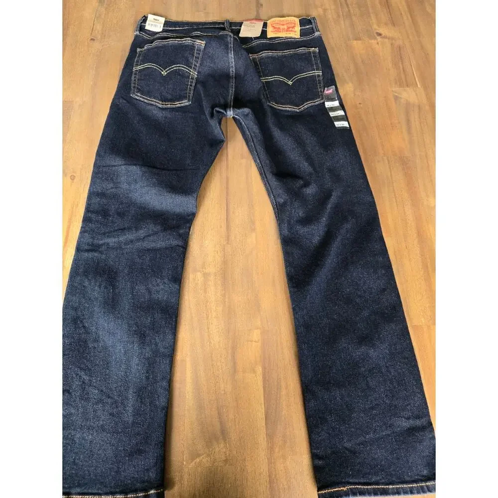 Levi's 513 Slim Straight Jeans Mens Blue Denim 36x30